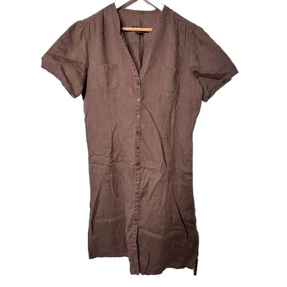 eddie bauer linen dress Linen mid-length dress Eddie Bauer Red size 8 US in Linen
